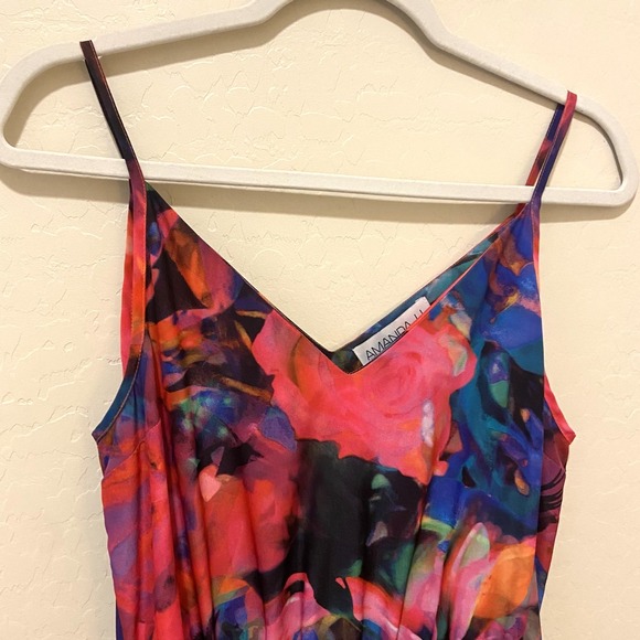 Amanda Uprichard Women's Strappy Summer Floral Wrap Dress Vacation Style SZ SM - Picture 5 of 14